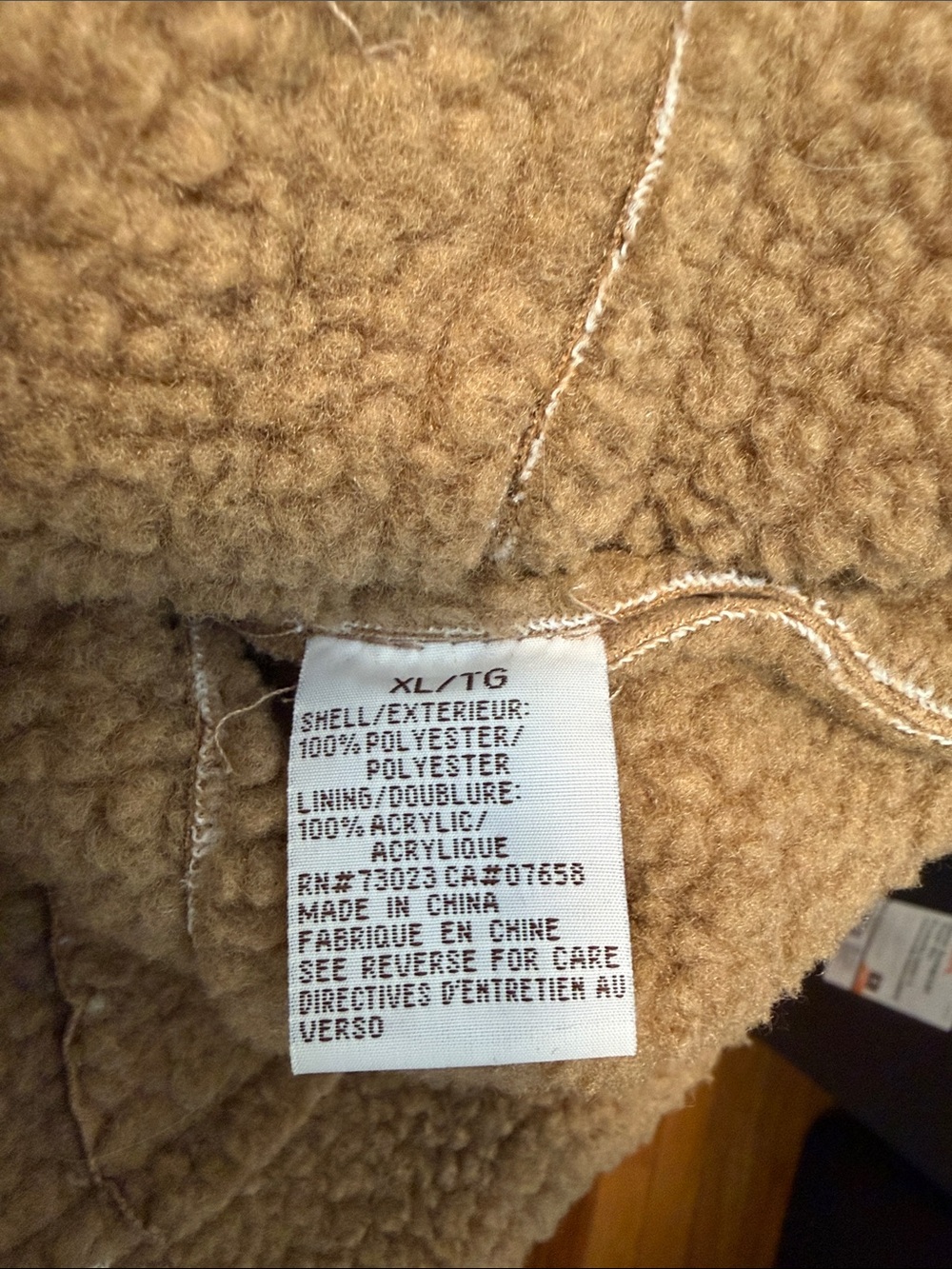 Y2K Bongo Faux Suede Sherpa Hooded Jacket Women’s XL Brown Shearling Zip Up - Picture 4 of 4